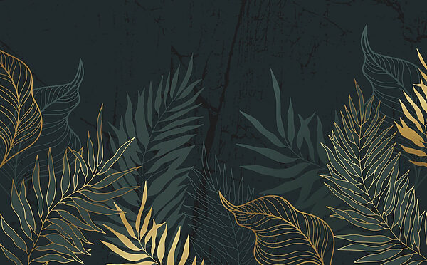 Elegant foliage on a dark backdrop