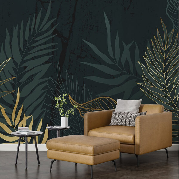 Elegant foliage on a dark backdrop