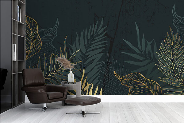 Elegant foliage on a dark backdrop