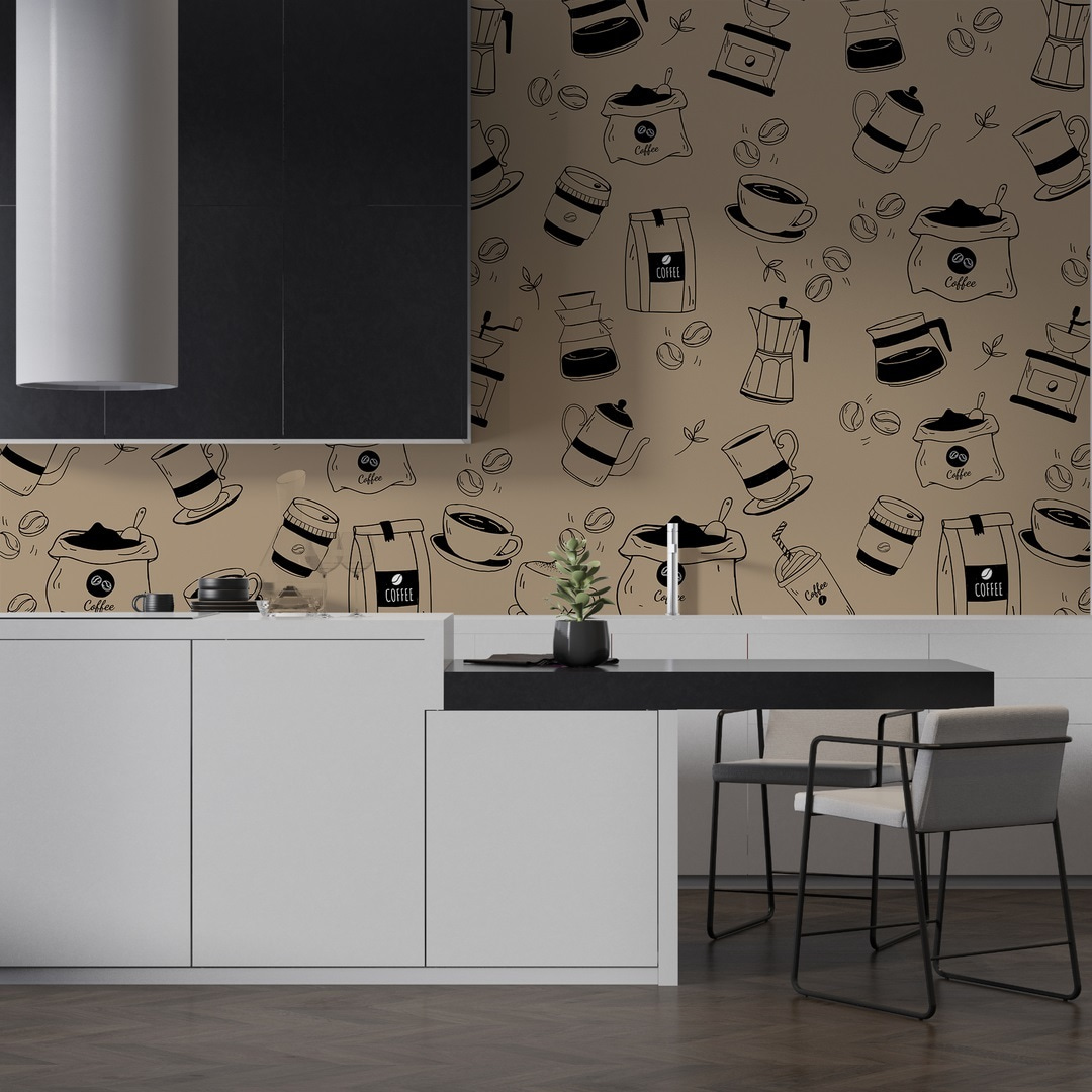 Pattern of coffee items