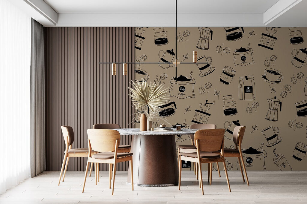 Pattern of coffee items