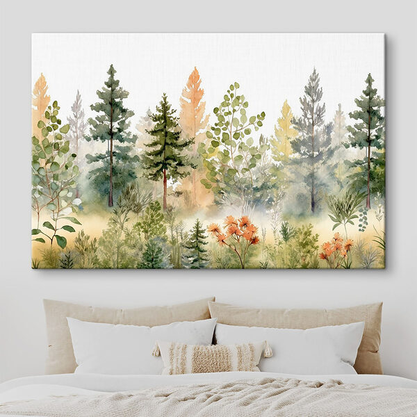Watercolor painting of trees and plants Watercolor painting of trees and plants