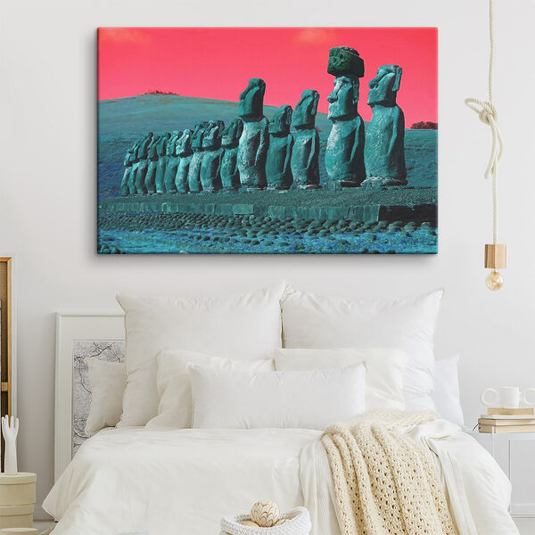 Group of statues in a row