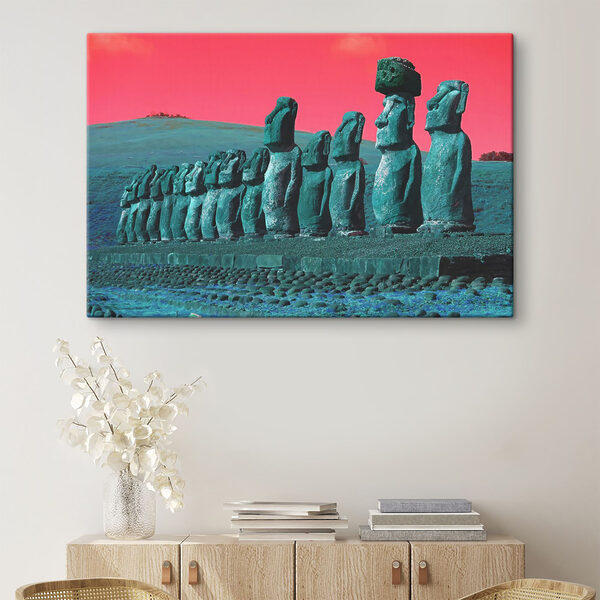 Group of statues in a row