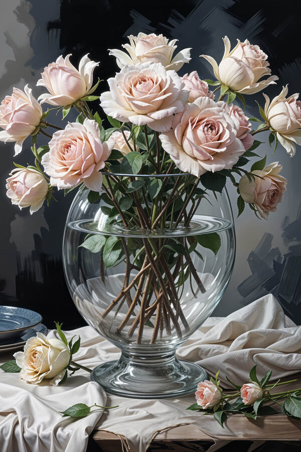Vase of flowers with water