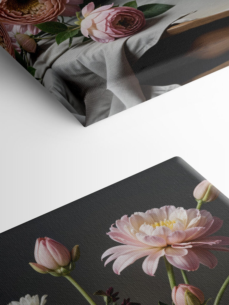 Vase of flowers on a table
