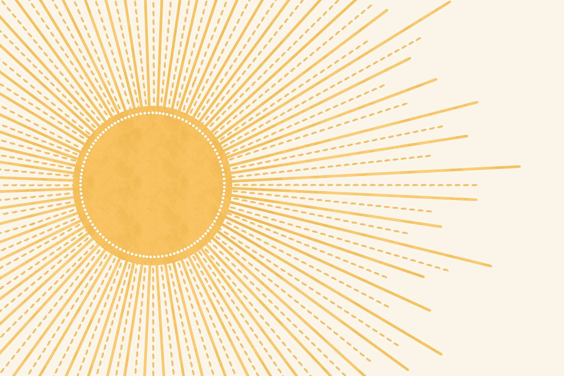 Sun with lines and dots Sun with lines and dots