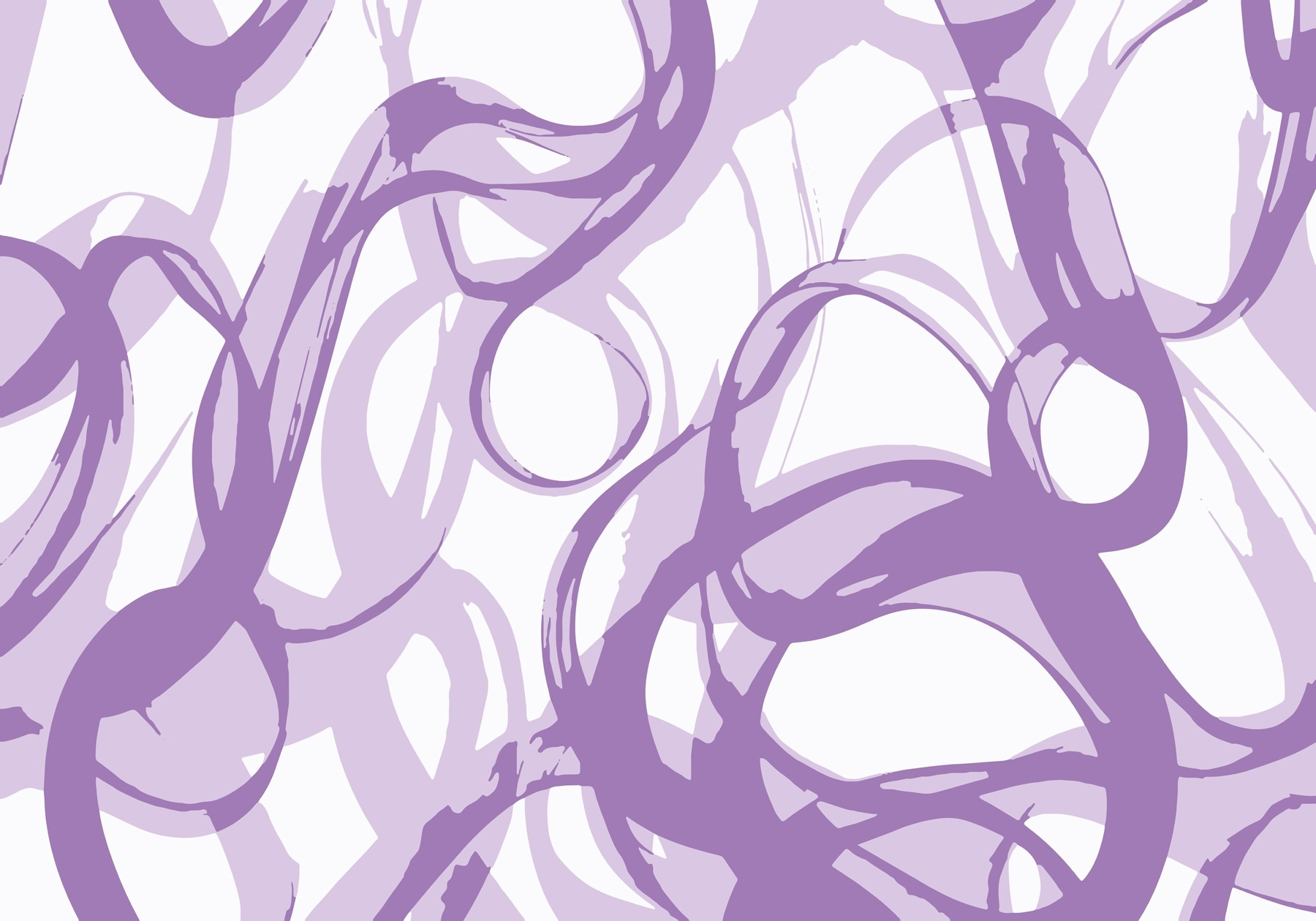 Purple swirls on a white background