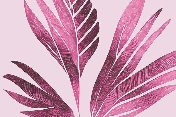 Elegante follaje rosa sobre fondo suave Elegante follaje rosa sobre fondo suave