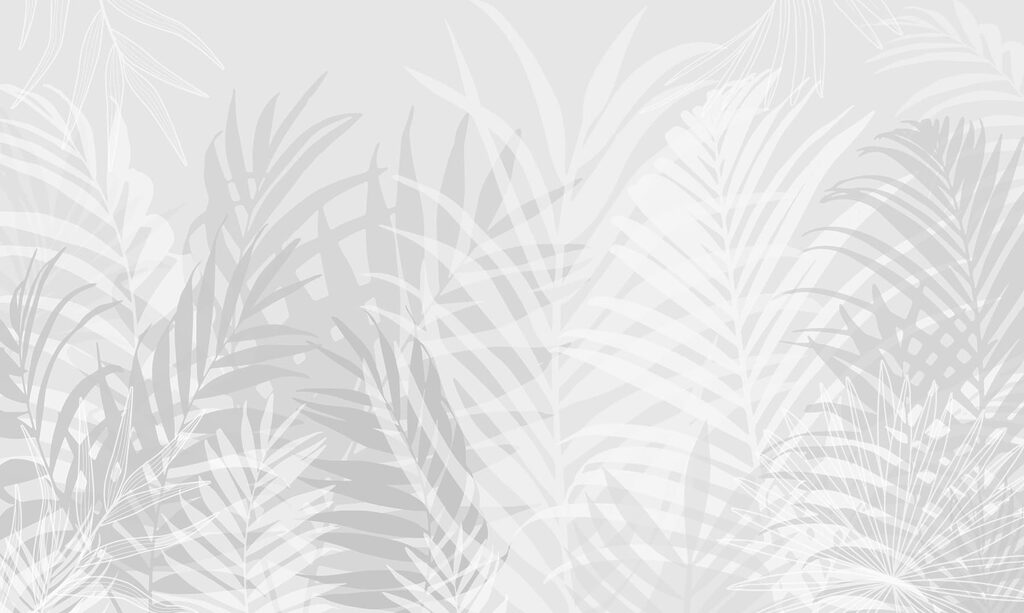 Grey and white background with leaves Grey and white background with leaves