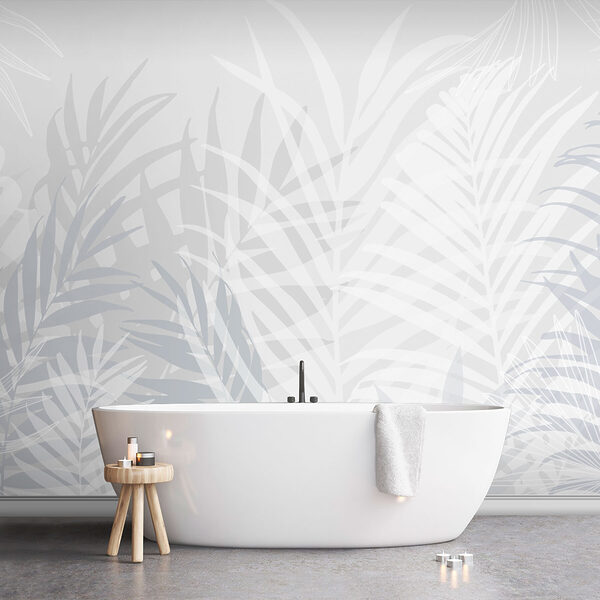 Fondo gris y blanco con hojas Fondo gris y blanco con hojas