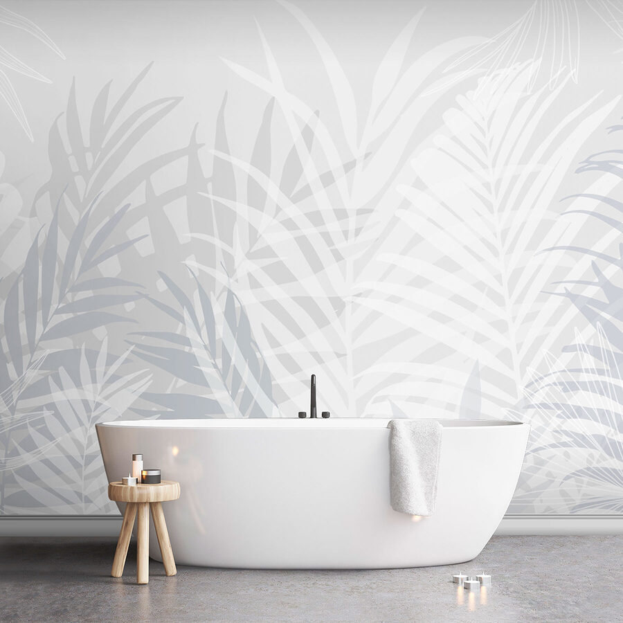 Fondo gris y blanco con hojas Fondo gris y blanco con hojas