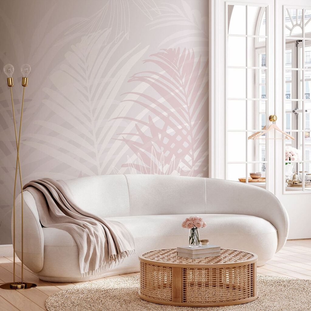 White and pink leaves