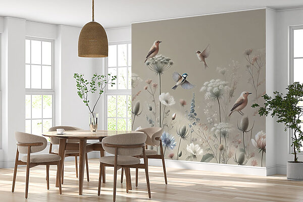 Birds on flowers and plants Birds on flowers and plants