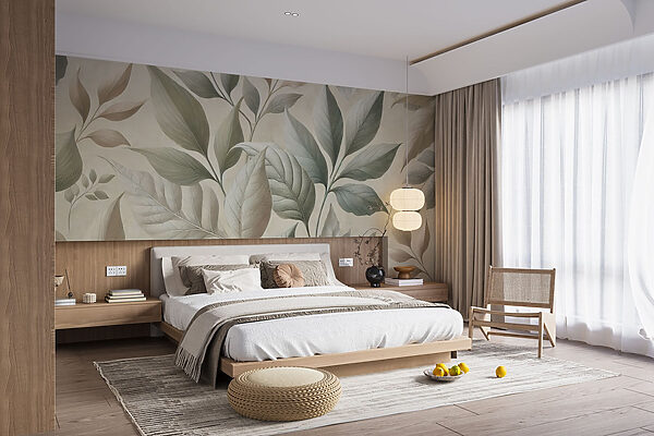 Fotomurales Papel pintado con hojas (SKU: w01959) Fotomurales Fotomurales Papel pintado con hojas (SKU: w01959)