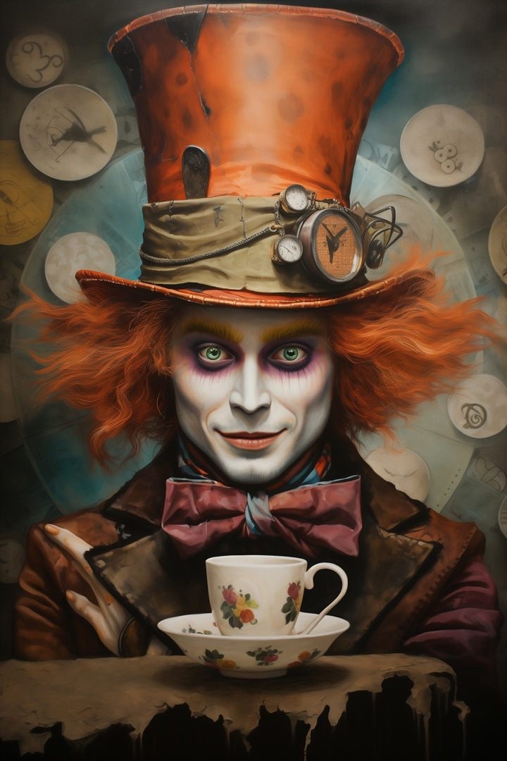 Man in a garment holding a tea cup