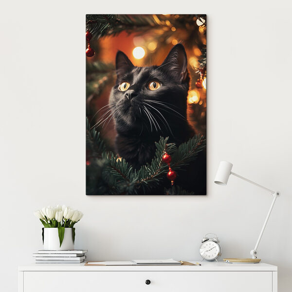 Cuadros Gato negro con ojos amarillos (SKU: s41441) Cuadros Cuadros Gato negro con ojos amarillos (SKU: s41441)