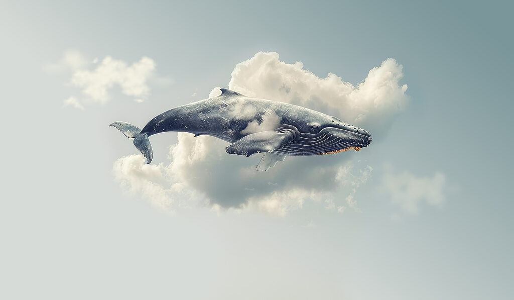 Ballena volando en el cielo Ballena volando en el cielo
