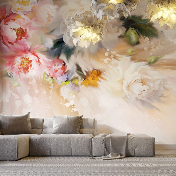 Pintura de flores sobre fondo blanco Pintura de flores sobre fondo blanco