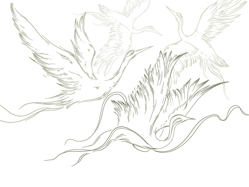 Dibujo de pájaros volando Dibujo de pájaros volando