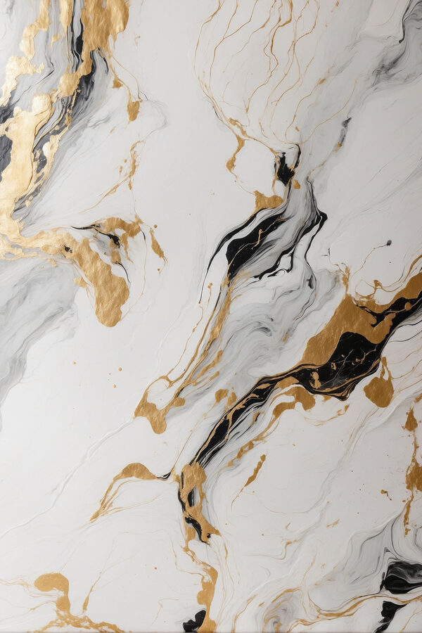 Elegant swirls of black and white