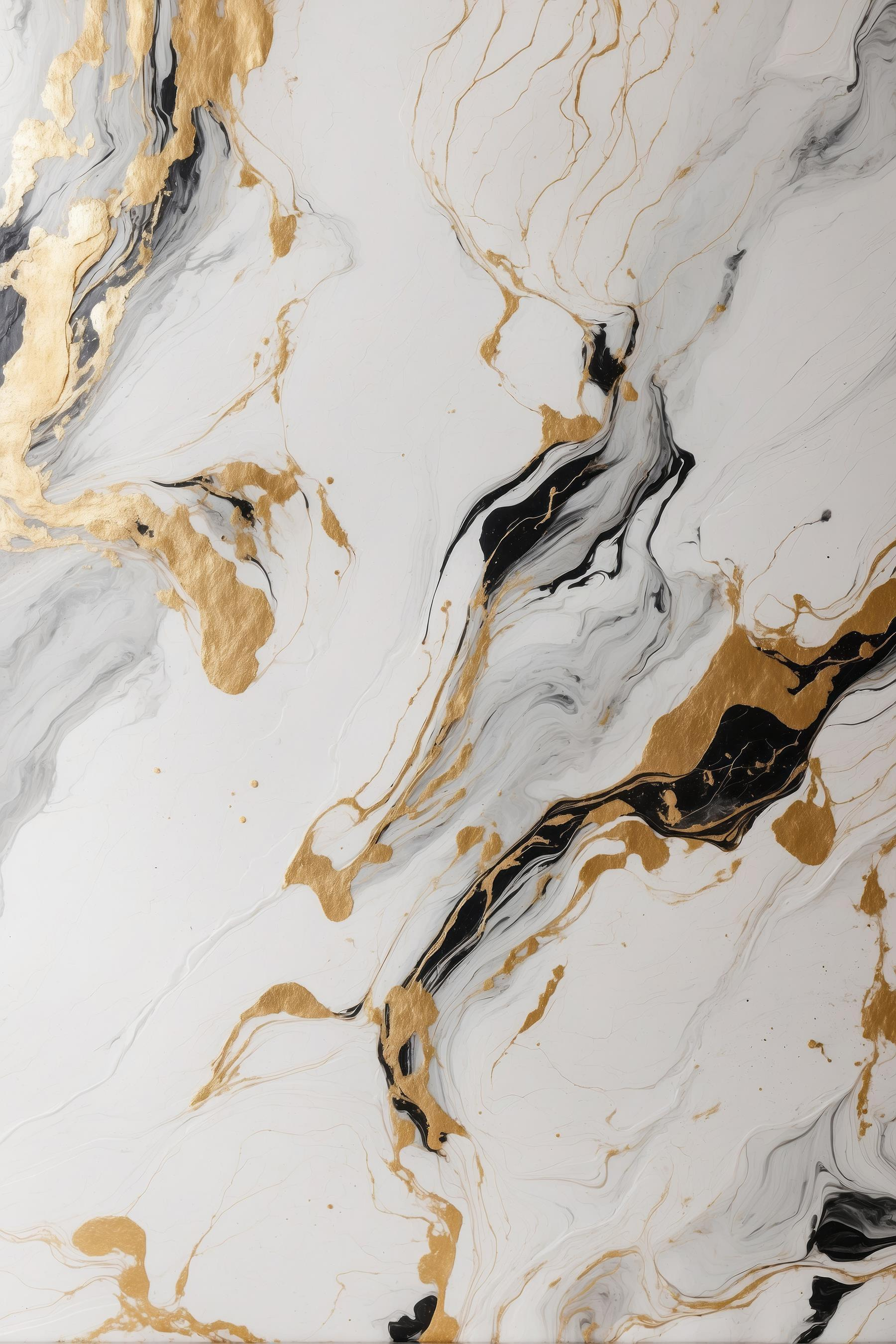 Elegant swirls of black and white