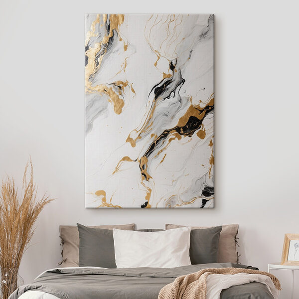 Elegant swirls of black and white