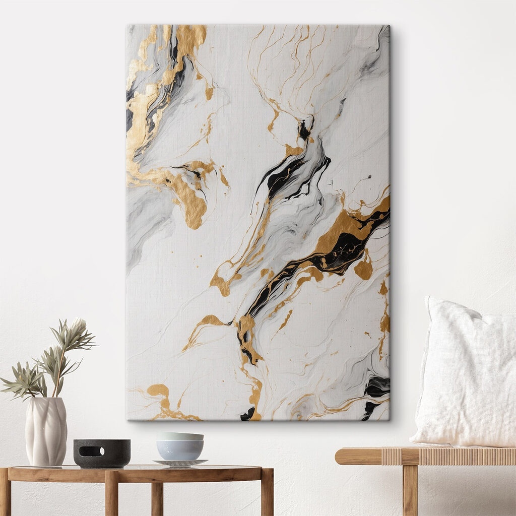 Elegant swirls of black and white