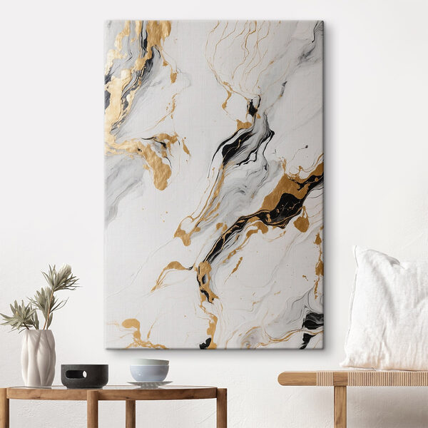 Elegant swirls of black and white