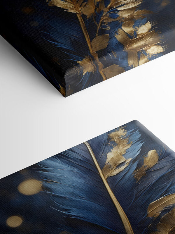 Vibrant feathers against a dark backdrop Vibrant feathers against a dark backdrop
