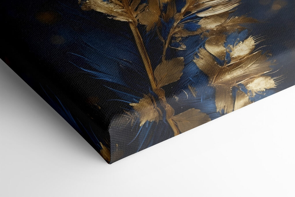 Vibrant feathers against a dark backdrop Vibrant feathers against a dark backdrop