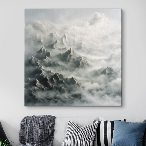 Mountain range with clouds Mountain range with clouds