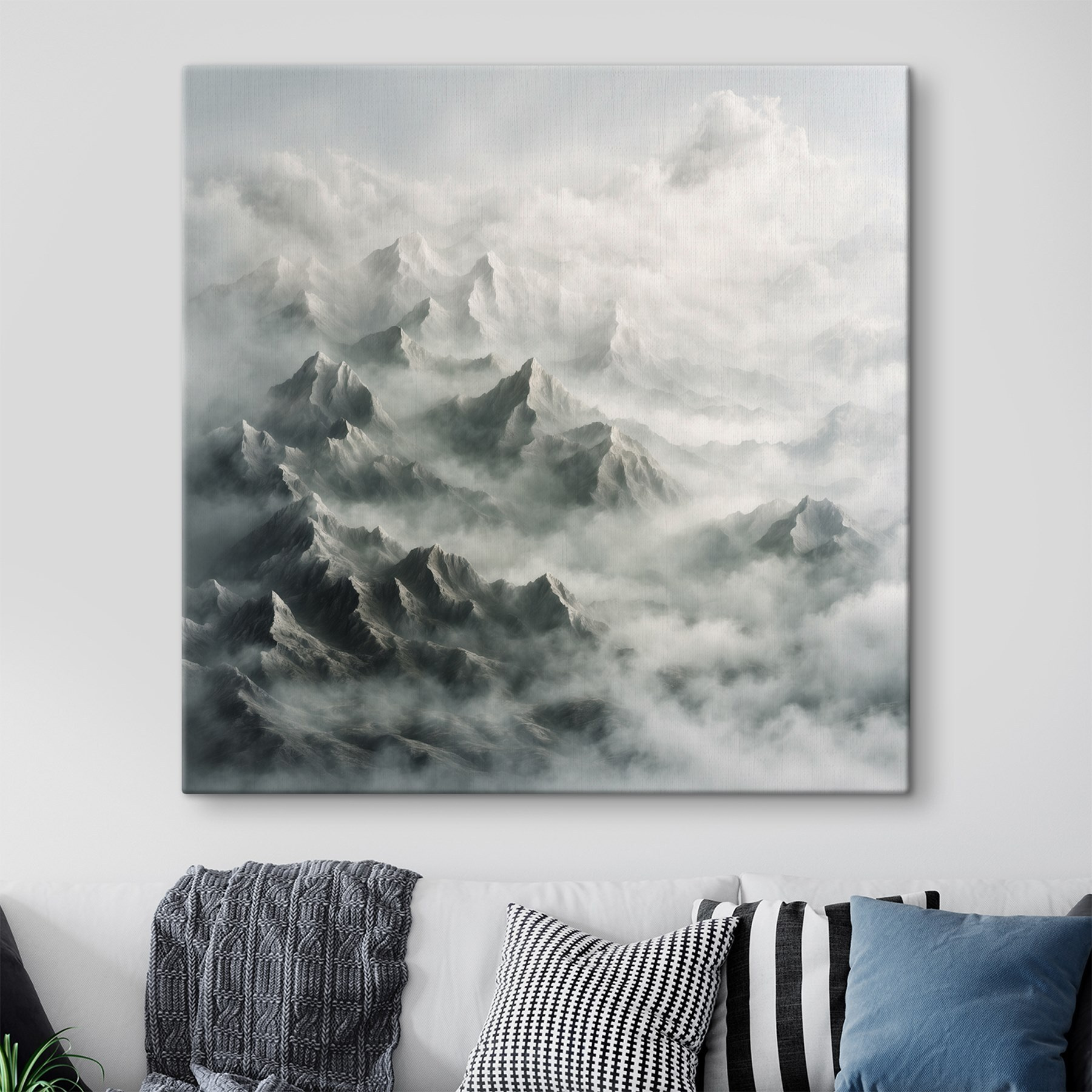 Mountain range with clouds Mountain range with clouds