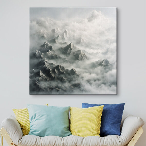Mountain range with clouds Mountain range with clouds
