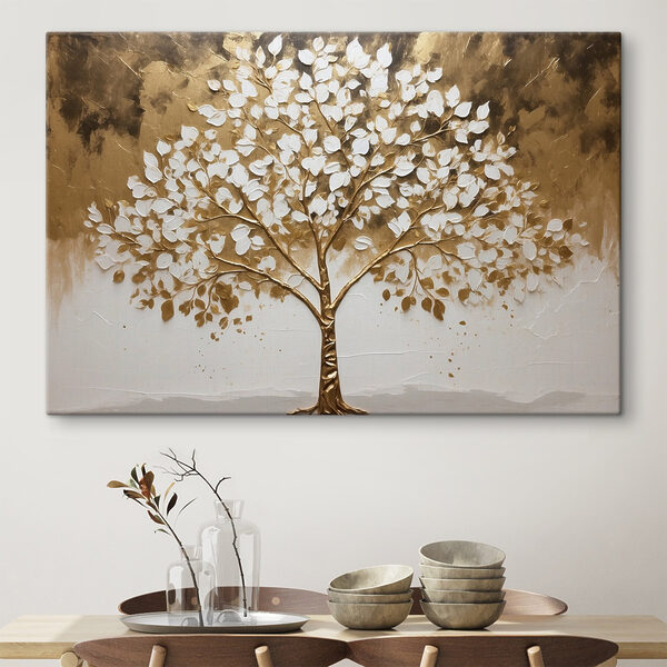 Cuadros Cuadro de un árbol con hojas blancas (SKU: s41307) Cuadros Cuadros Cuadro de un árbol con hojas blancas (SKU: s41307)