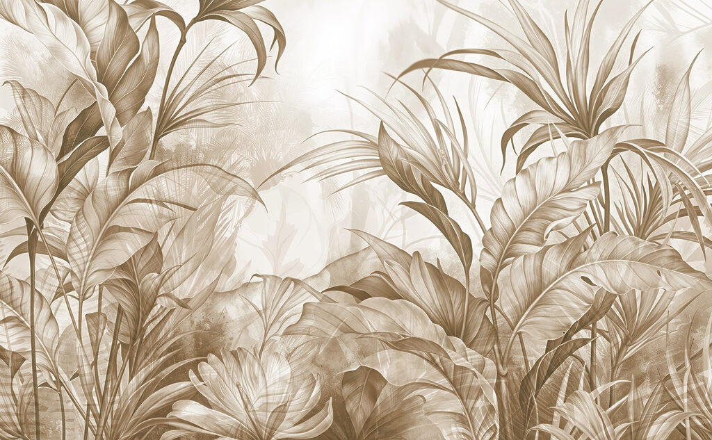 Lush foliage in earthy tones