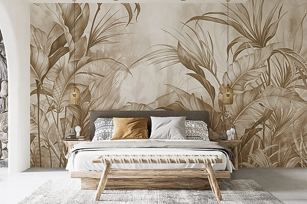 Lush foliage in earthy tones