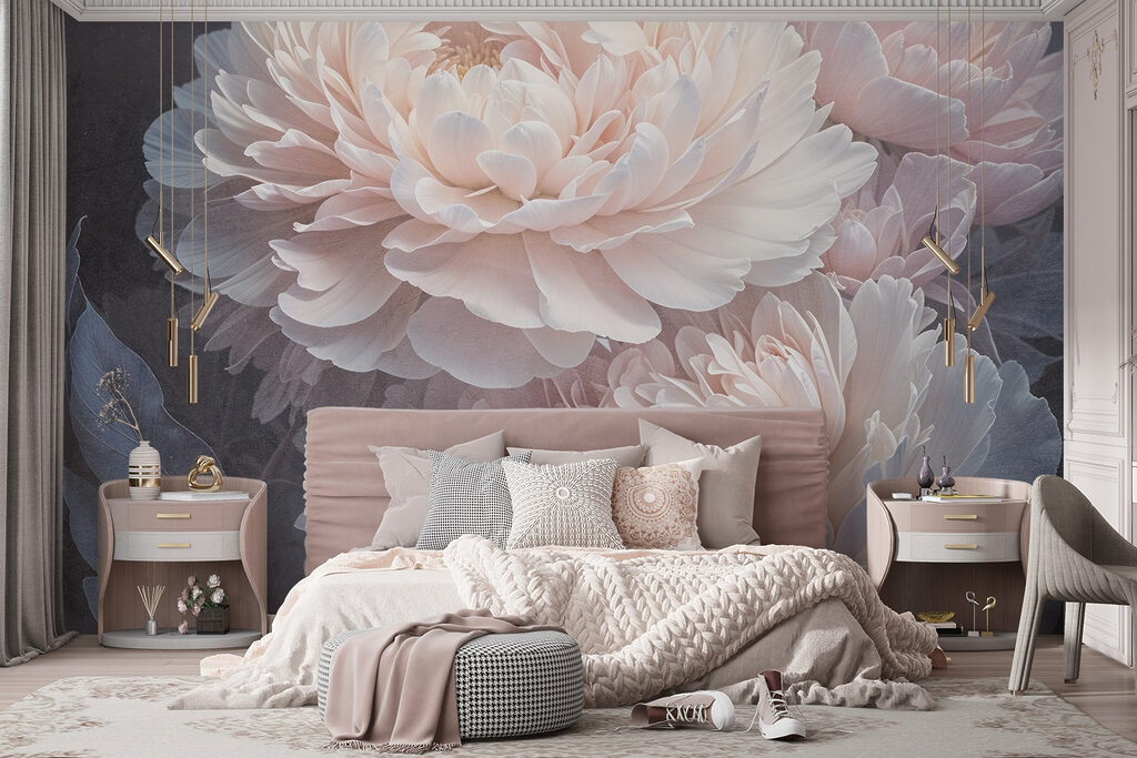 Group of white flowers Group of white flowers