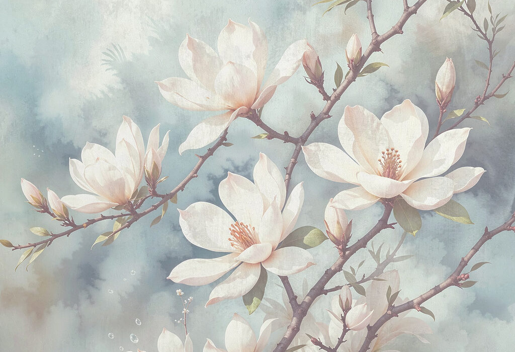 Delicate blossoms in soft colors
