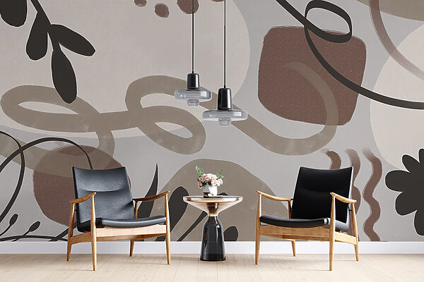 Abstract shapes in earth tones Abstract shapes in earth tones