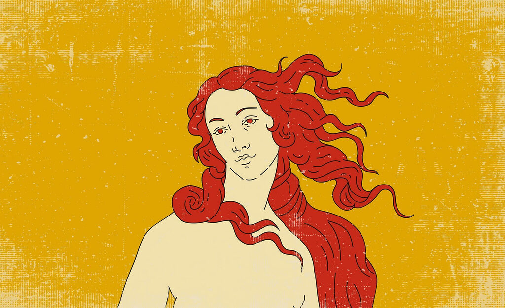 Dibujo de una mujer pelirroja Dibujo de una mujer pelirroja