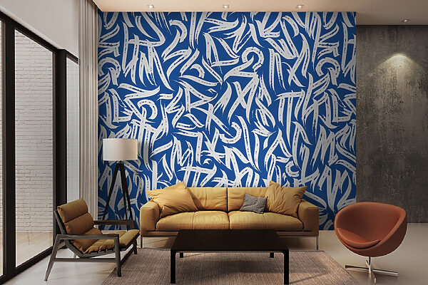 Estampado azul y blanco Estampado azul y blanco
