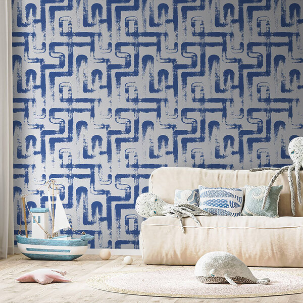 Estampado azul y blanco Estampado azul y blanco