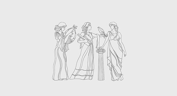 Dibujo lineal de mujeres vestidas Dibujo lineal de mujeres vestidas