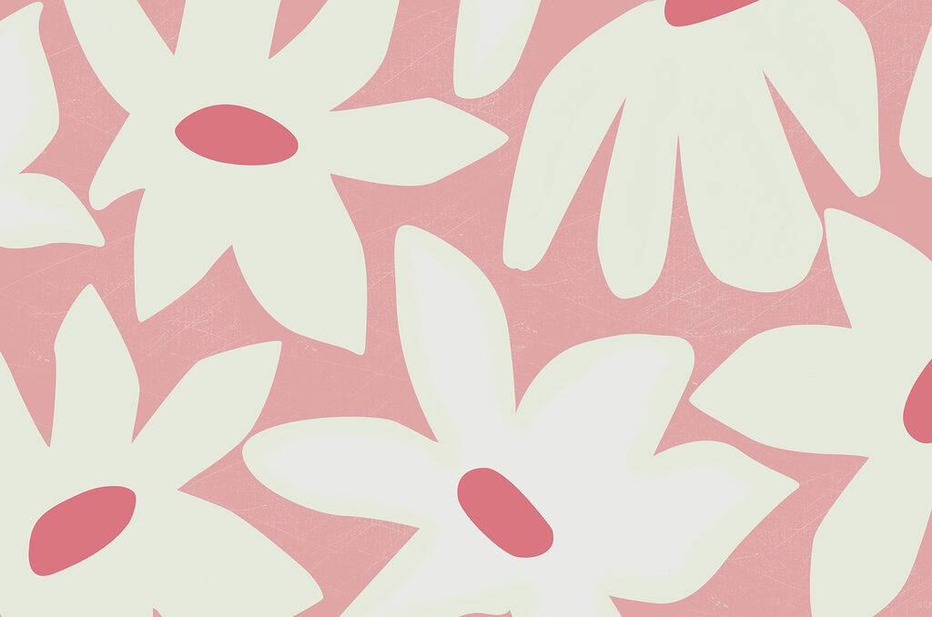 Estampado de flores rosas y blancas Estampado de flores rosas y blancas