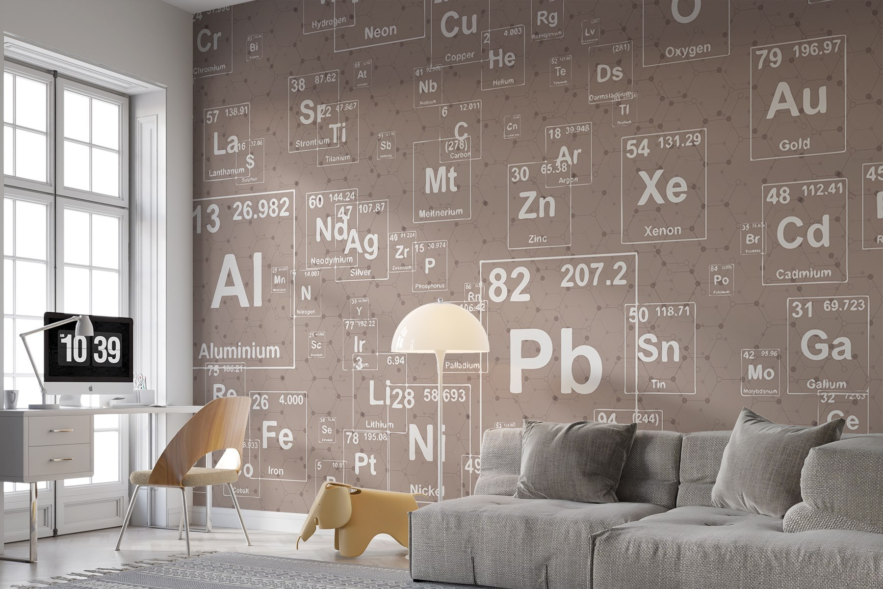 Pattern of periodic table elements