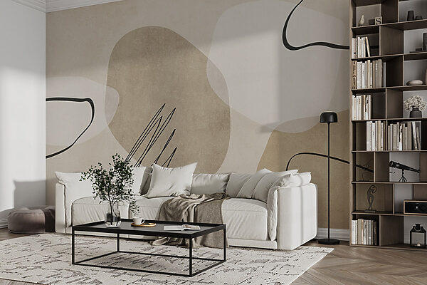 Fotomurales Fotomurales Formas abstractas en tonos neutros (SKU: w00815)