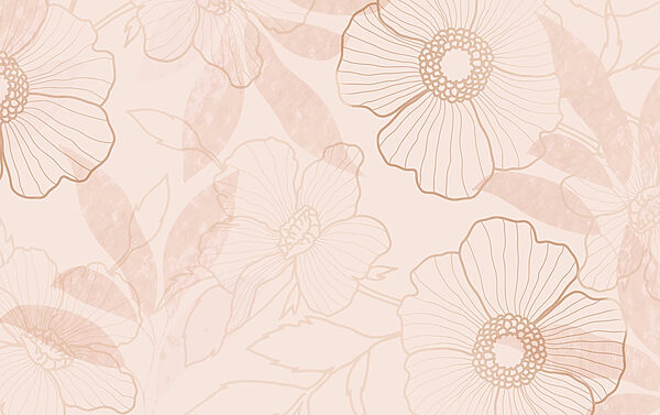 Delicado diseño de contorno floral Delicado diseño de contorno floral