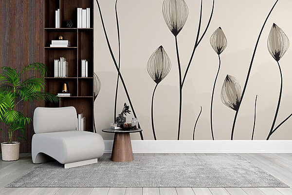 - Elegant lines of delicate blooms - Elegant lines of delicate blooms