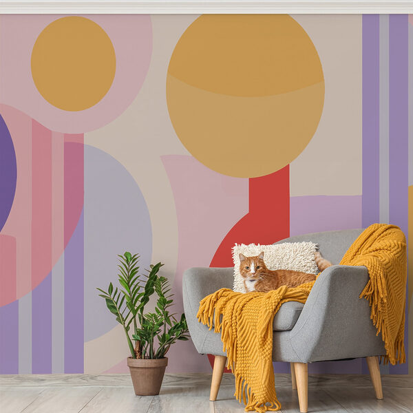 Colorida obra de arte con círculos y circunferencias Colorida obra de arte con círculos y circunferencias